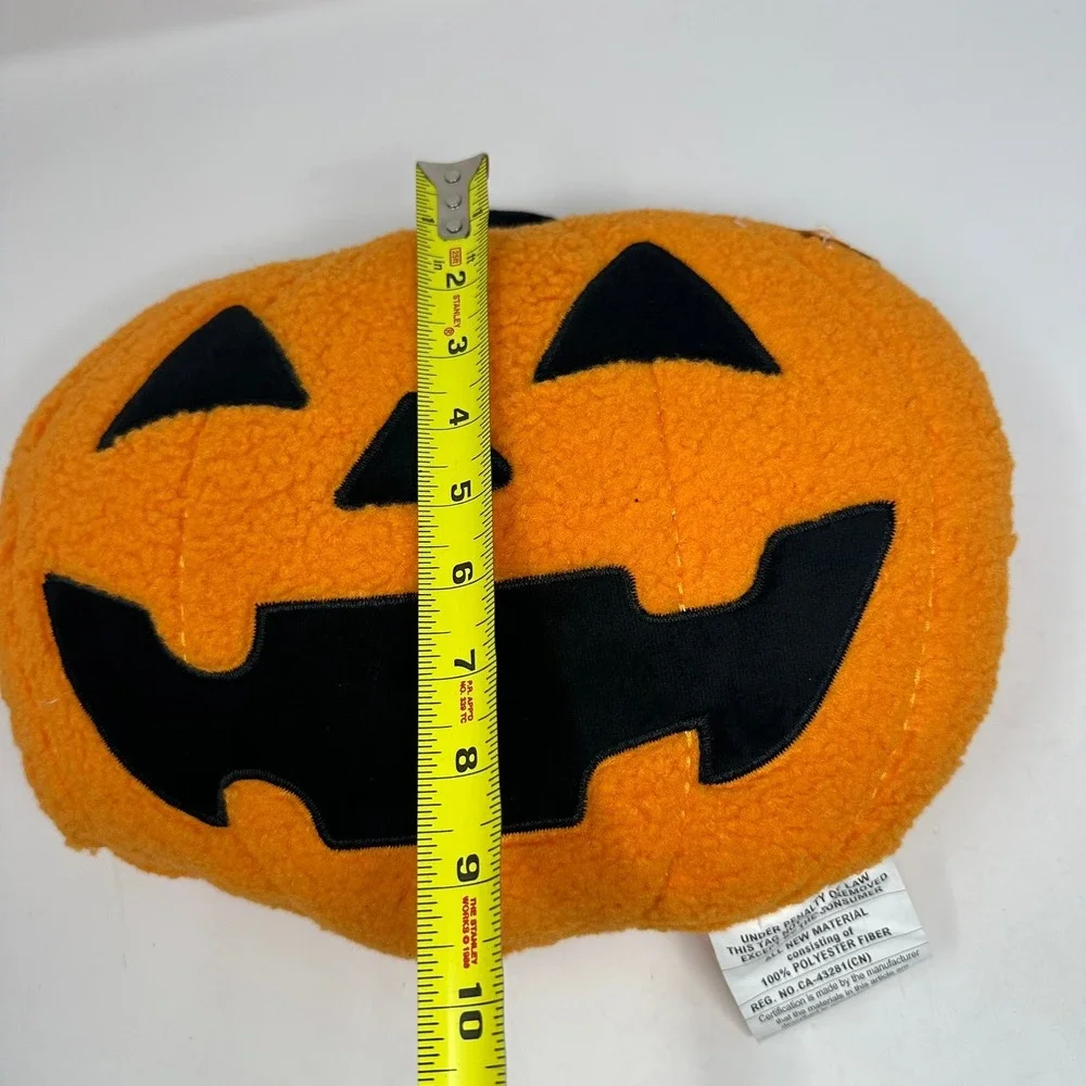 Way to Celebrate Pillow Orange Pumpkin Halloween Shaped Sherpa Plush